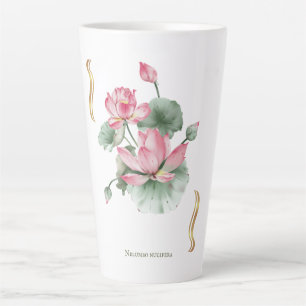 Lotus Flower Design Latte Mug