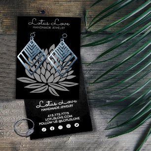 Lotus Flower Earring Necklace Jewellery Display Ca