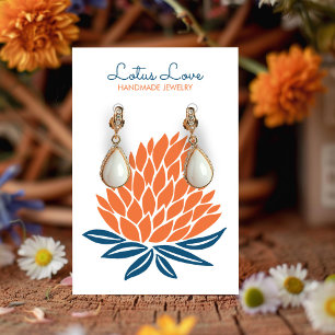 Lotus Flower Earring Necklace Jewellery Display Ca