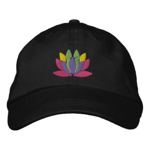 Lotus Flower Embroidered Hat