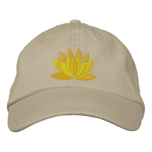 Lotus Flower Embroidered Hat