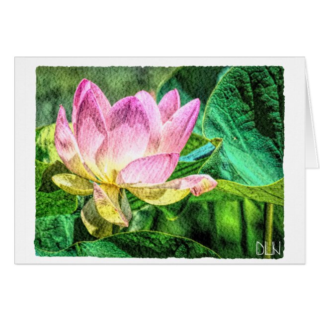 Lotus Flower/Floral Watercolor Art/ (Front Horizontal)