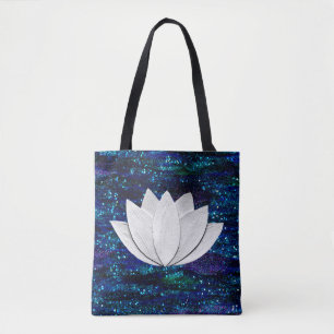 Lotus Flower Galaxy Tote Bag