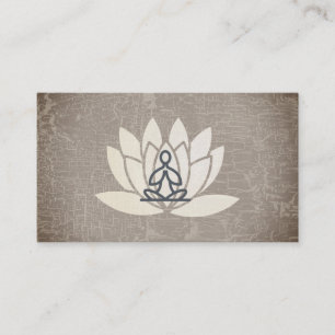 Lotus Flower   Hand   Yoga Sitting Pose   Teacher Business Card