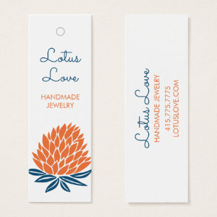 Lotus Flower HangTag Jewelry Clothing Display Card