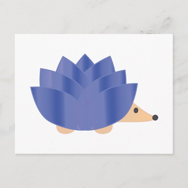 Lotus Flower Hedgehog Holiday Postcard (Front)