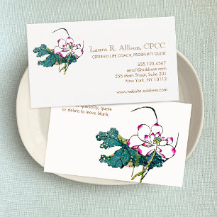 Lotus Flower Holistic Health Counsellor Business Card