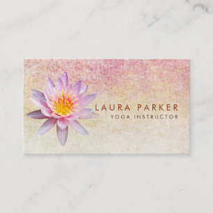 Lotus Flower Holistic Meditation Yoga Instructor Business Card