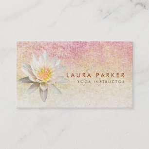 Lotus Flower Holistic Meditation Yoga Instructor Business Card