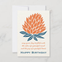 Lotus Flower Inspirational Mindful Happy Birthday