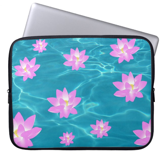 Lotus Flower Laptop Sleeve (Front)
