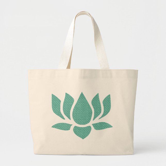 lotus flower large tote bag (Front)