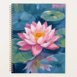 Lotus Flower Lily Pad Watercolor Planner