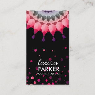 Lotus Flower Logo Elegant Makeup Artist Business Card