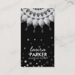 Lotus Flower Logo Elegant Makeup Artist Business Card