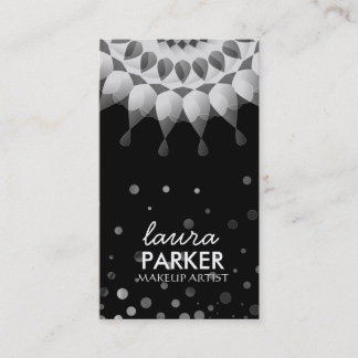 Lotus Flower Logo Elegant Makeup Artist Business Card