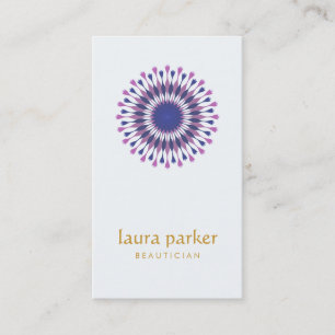 Lotus Flower Logo Healing Therapy Yoga Holistic Business Card
