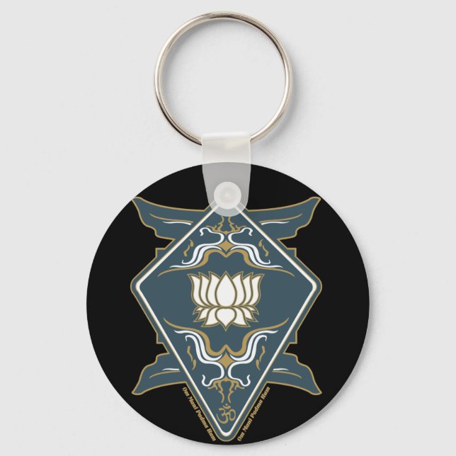 Lotus Flower Logo Key Ring (Front)