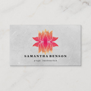 Lotus Flower Logo Yoga Business Card