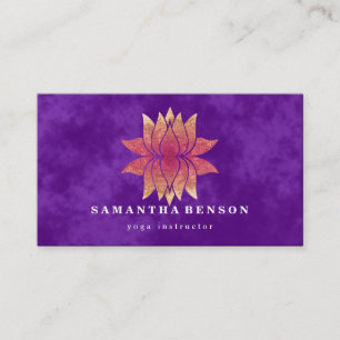 Lotus Flower Logo Yoga Business Card