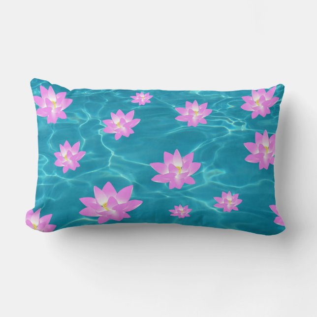 Lotus Flower Lumbar Cushion (Front)