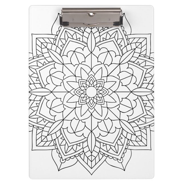 Lotus Flower Mandala Clipboard (Front)