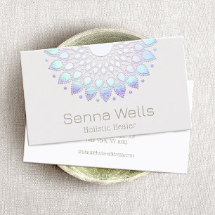 Lotus Flower Mandala, Yoga Instructor Business Card