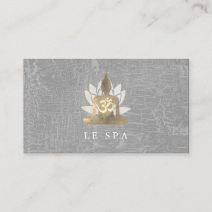 Lotus Flower / Marbled Grey Yoga Business Card