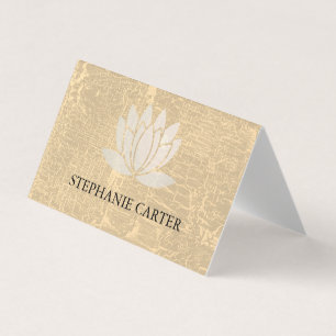 Lotus Flower Marbled Texture Business Card