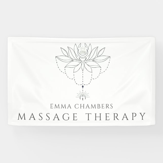 Lotus Flower Massage Therapist Business  Banner (Horizontal)