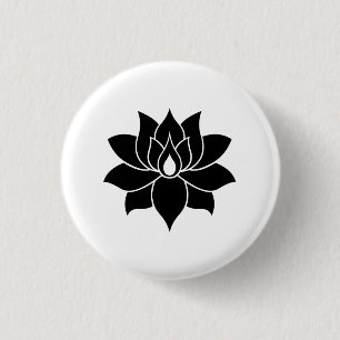 Lotus Flower Meditation Yoga Men, Women, & Kids 3 Cm Round Badge