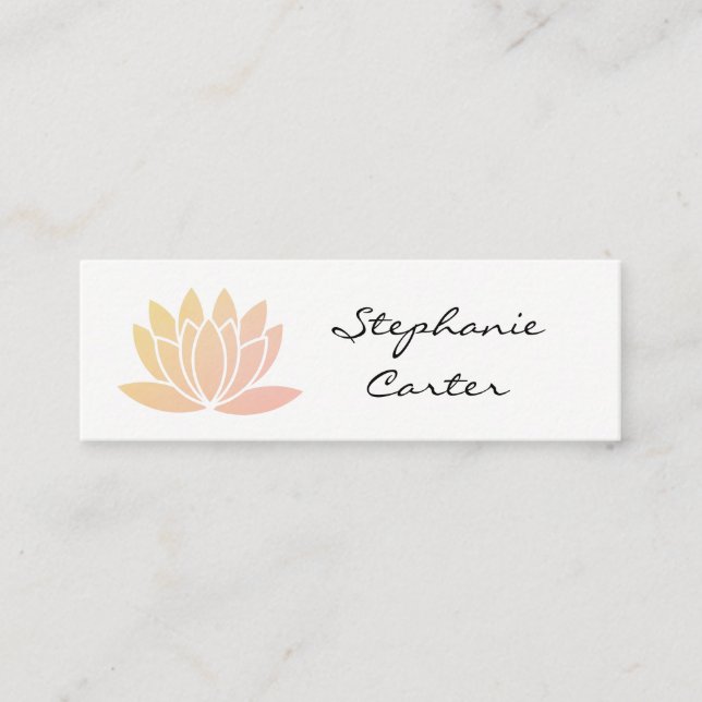 Lotus Flower Mini Business Card (Front)