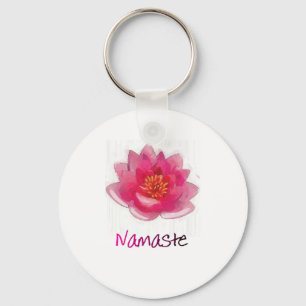 Lotus Flower "Namaste" Yoga Gifts Key Ring