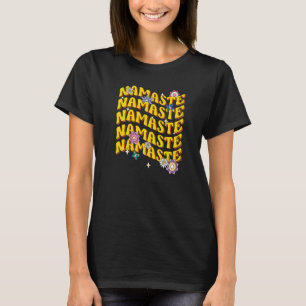 Lotus Flower Namaste Yoga Retro Meditation  1 T-Shirt