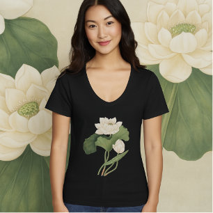 Lotus Flower of East India Botanical Art T-Shirt