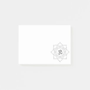 Lotus Flower Om Symbol Drawing Post-it Notes