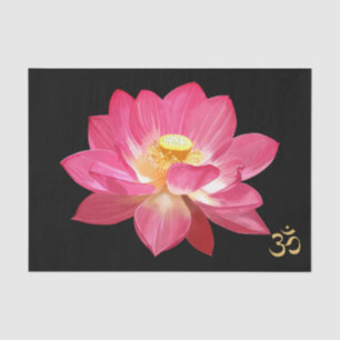 Lotus Flower Om Tissue Paper Paper