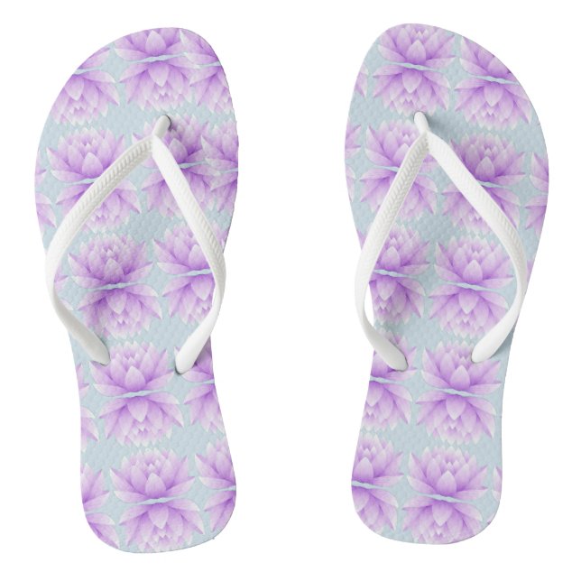 Lotus Flower Pattern Jandals (Footbed)