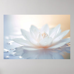 Lotus Flower Petal Nature Serene Calm Poster
