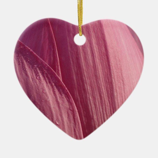 Lotus Flower Petals Pink Floral Ceramic Tree Decoration (Front)