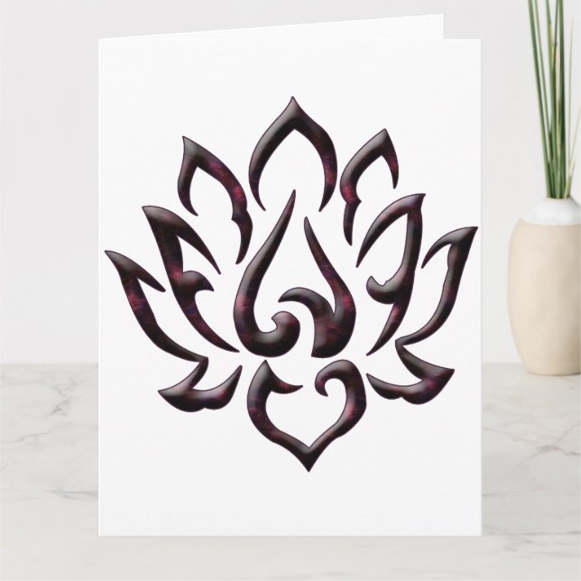 Lotus Flower Purple Universe Greeting Card (Front)