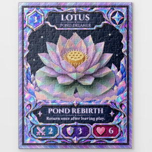 Lotus Flower, Rainbow Foil Art Jigsaw Puzzle