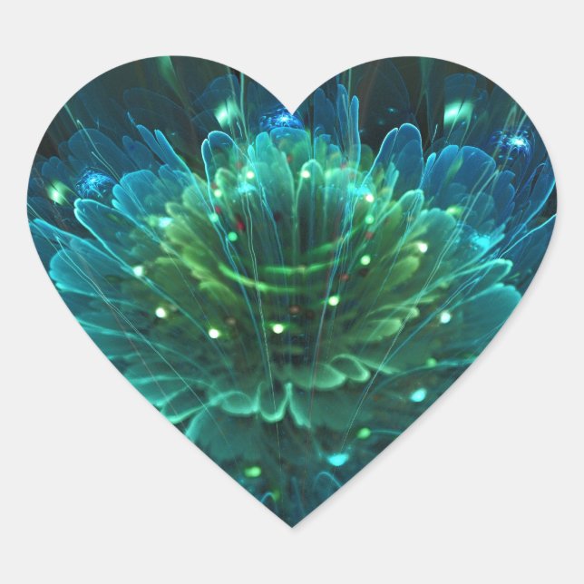Lotus Flower Rapture Collection Heart Sticker (Front)