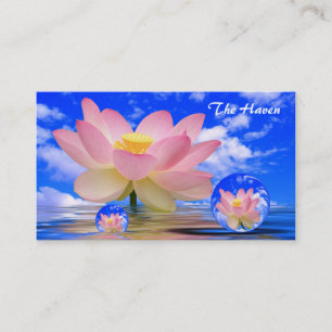Lotus Flower Reflections & Bubbles of Peace Business Card