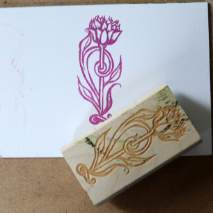 Lotus Flower Rubber Stamp