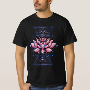 Lotus Flower Sacred Geometry Yoga Meditation Spiri T-Shirt