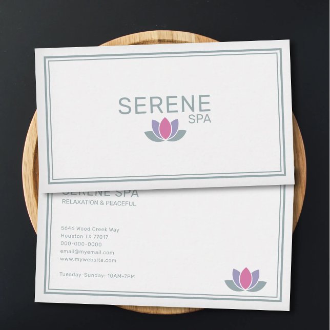Lotus Flower - Spa Salon  Business Card (Lotus Flower - Spa Salon Business Card)