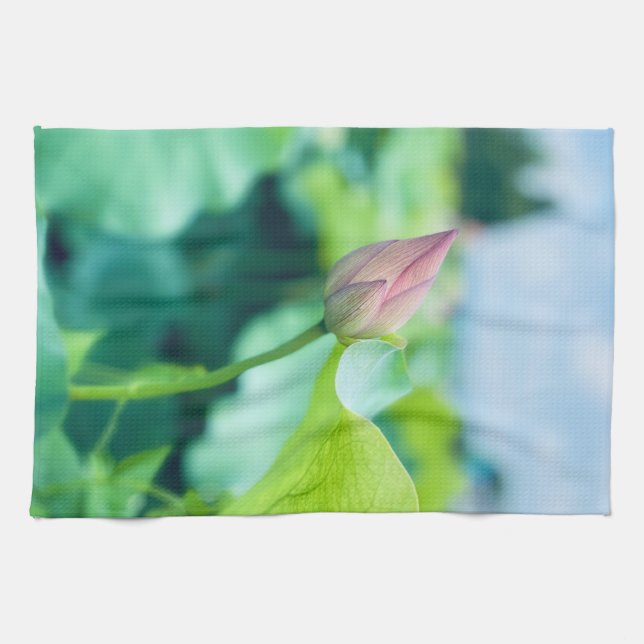 Lotus Flower Tea Towel (Horizontal)