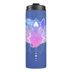 lotus flower thermal tumbler