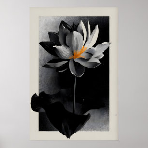 Lotus Flower Wall Art Crisp Contrast Botanicals